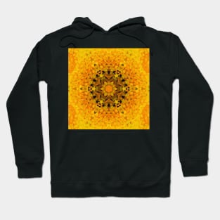 Digital Mandala Yellow and Black Hoodie